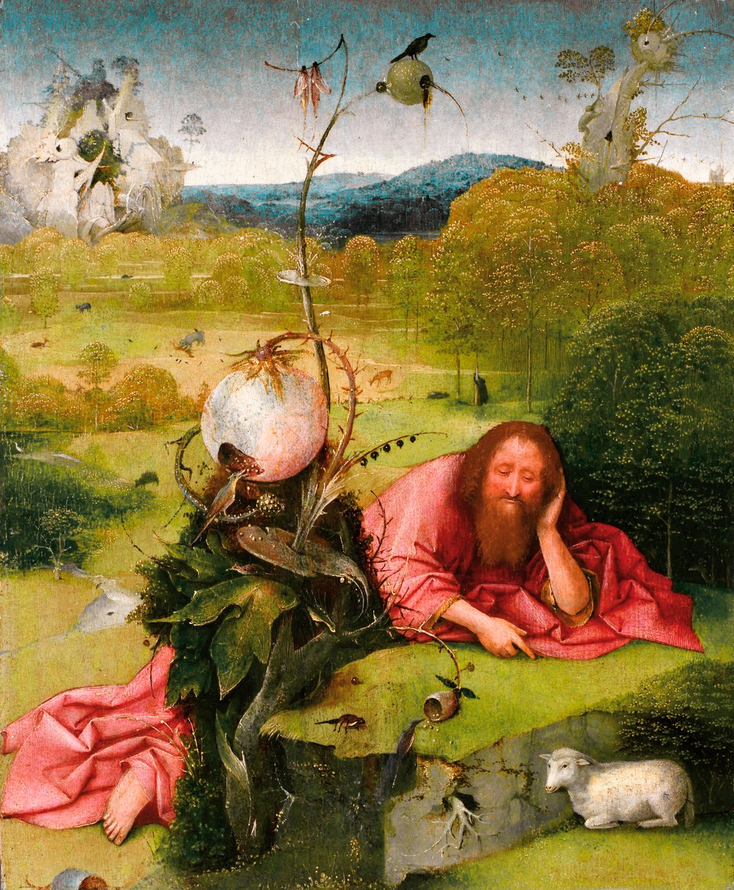 Svatý Jan Křtitel v poušti, konec 15. století. od Hieronymus Bosch