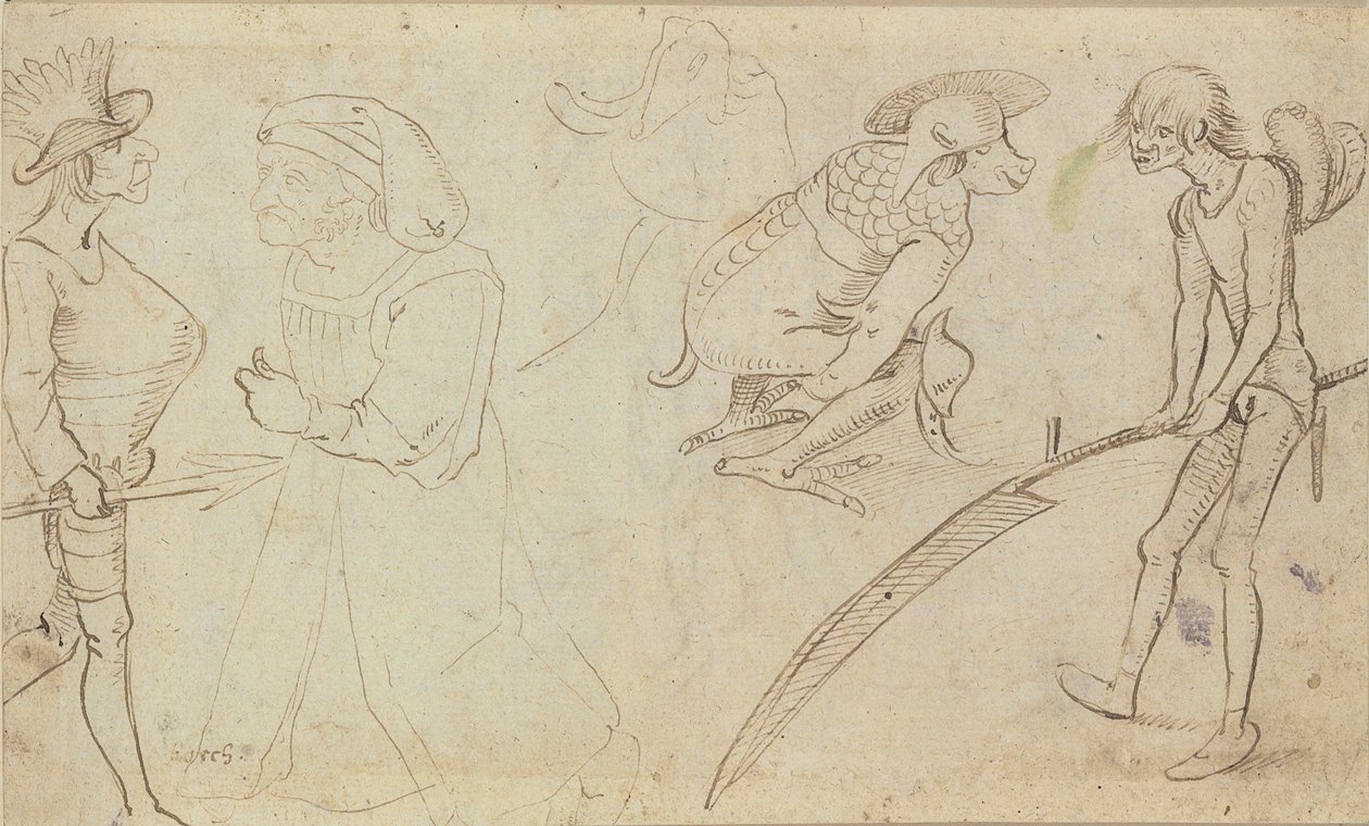 Studie groteskních postav od Hieronymus Bosch