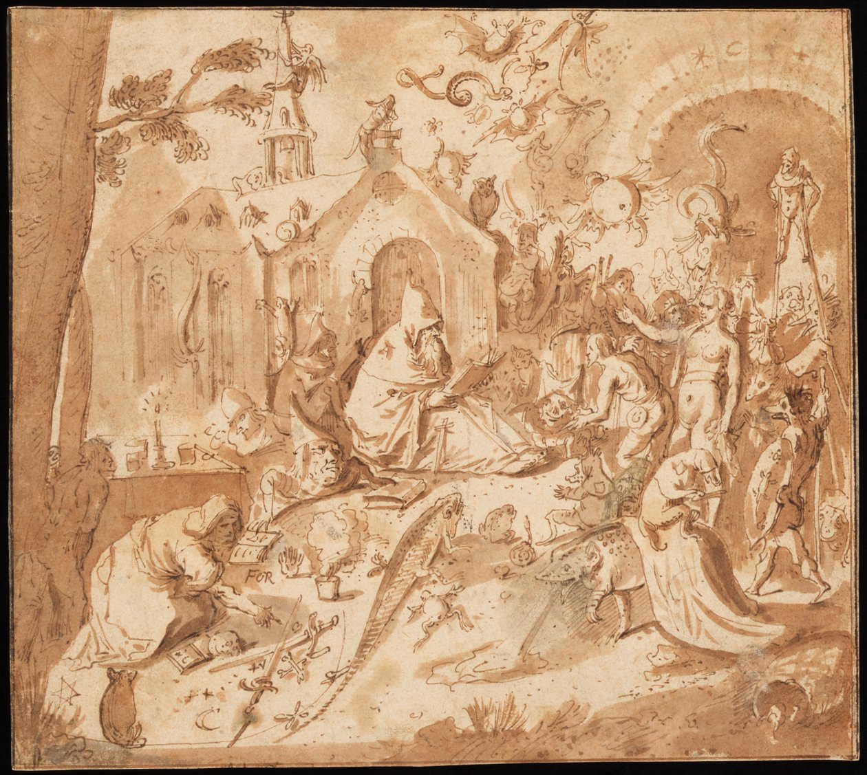 Pokušení svatého Antonína od Hieronymus Bosch