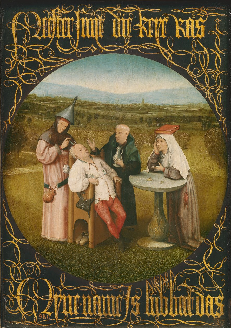 The Cure of Folly, c.1494 (olej na panelu) od Hieronymus Bosch