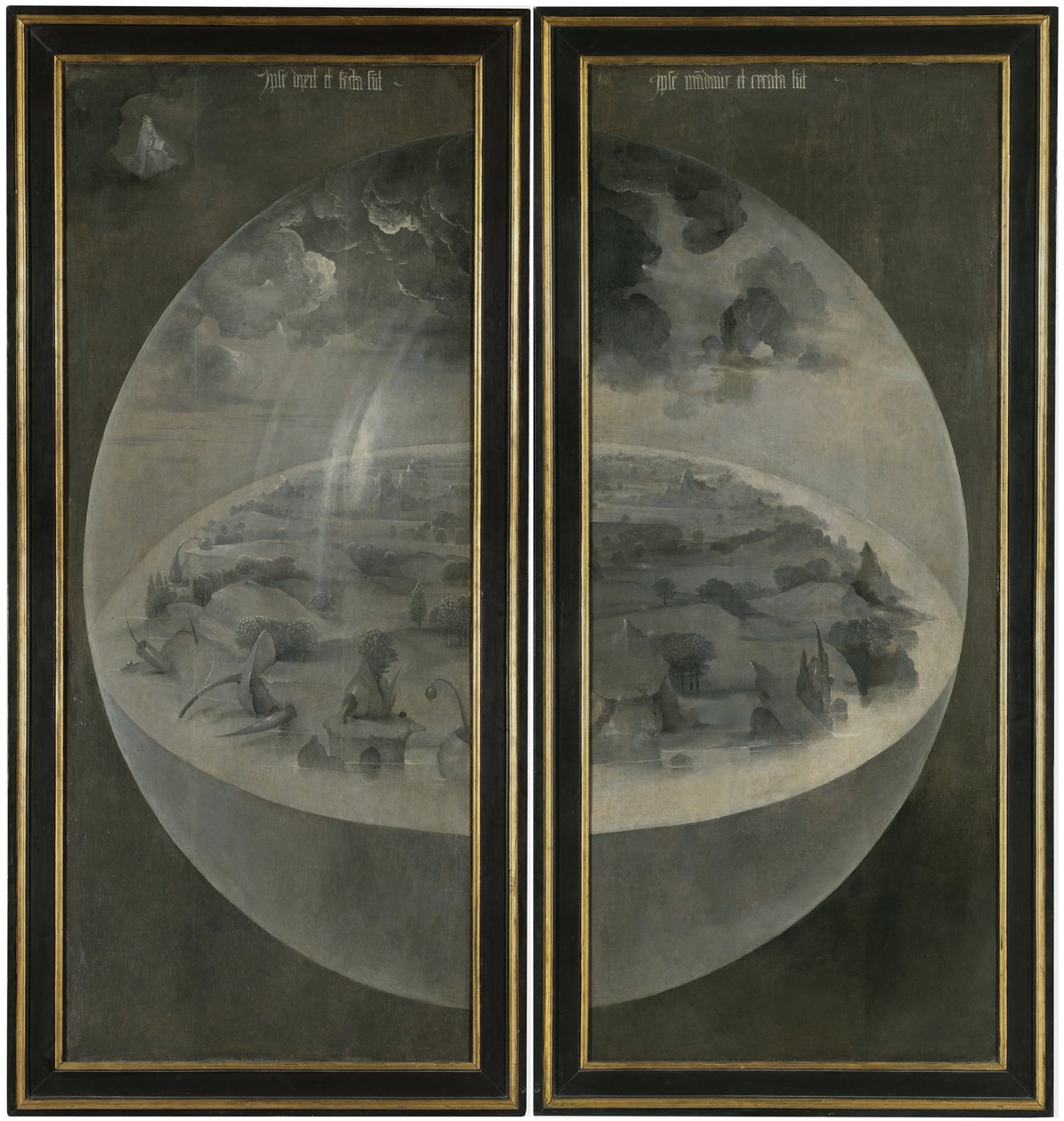 Zahrada pozemských rozkoší. Triptych, reverzní: Stvoření od Hieronymus Bosch