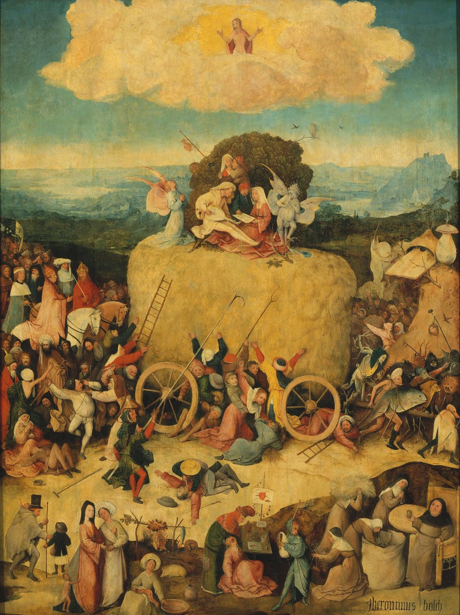 Centrální panel Haywain Triptych, c. 1516 od Hieronymus Bosch