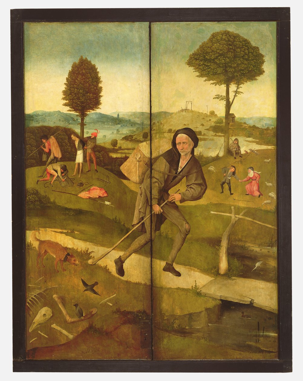 Haywain, se zavřenými panely ukazující každého, kdo kráčí po cestě života od Hieronymus Bosch