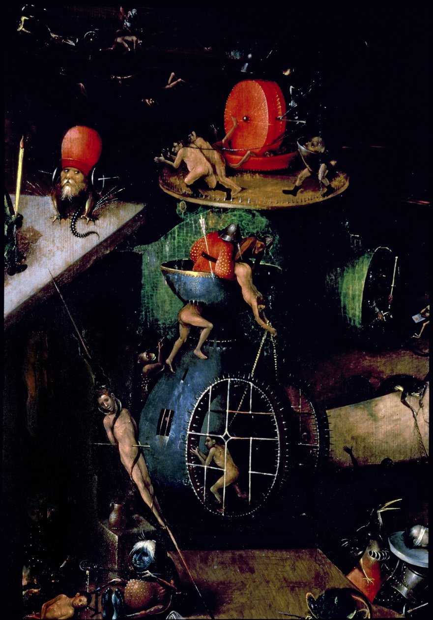 Poslední soud (oltářní obraz): Detail urny od Hieronymus Bosch