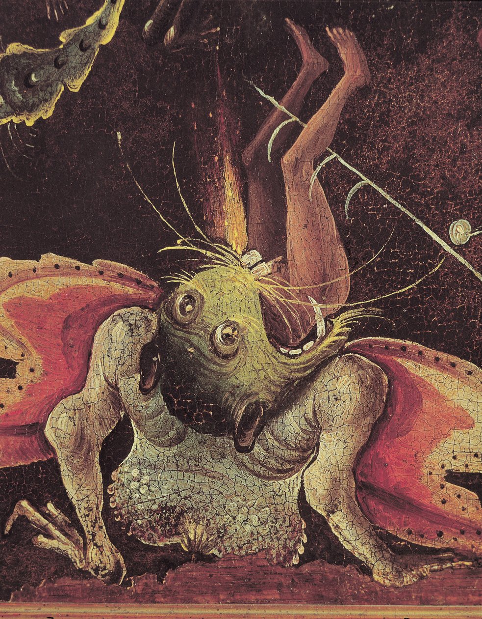The Last Judgement, detail muže, kterého snědla příšera, kolem 1504 (olej na panelu) od Hieronymus Bosch