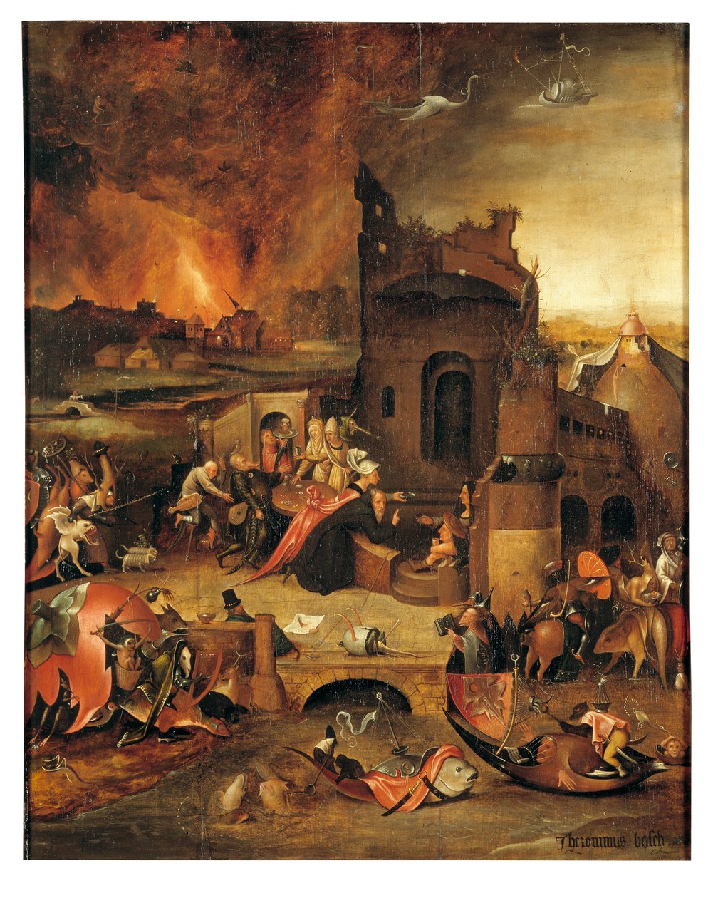 The Temptation of Antony Abbot of Egypt (olej na panelu) od Hieronymus Bosch