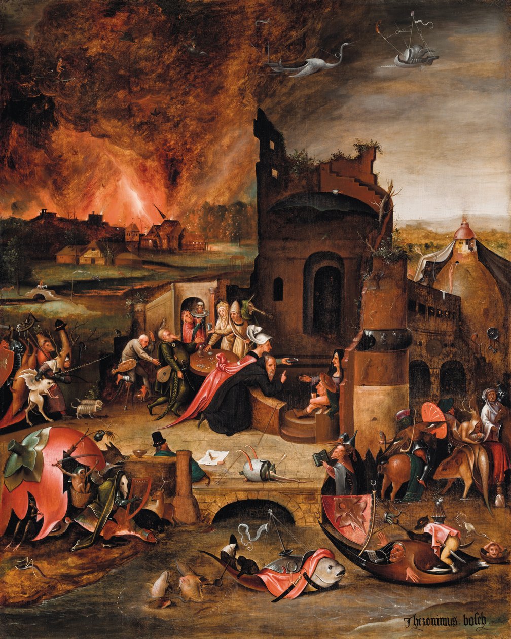 Pokušení svatého Antonína Velikého (olej na dřevě) od Hieronymus Bosch