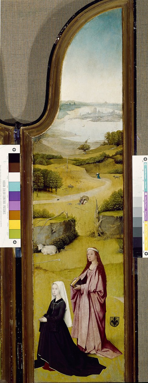Triptych Zjevení Páně se svatou Anežkou Římskou a donátorem (olej na panelu od Hieronymus Bosch