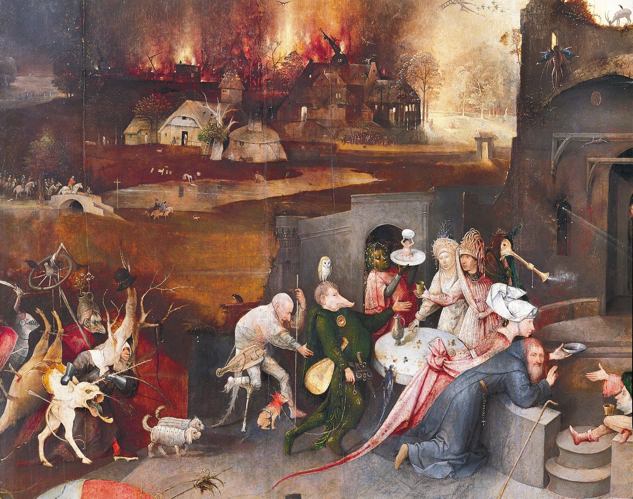Triptych Pokušení svatého Antonína (střední panel) od Hieronymus Bosch