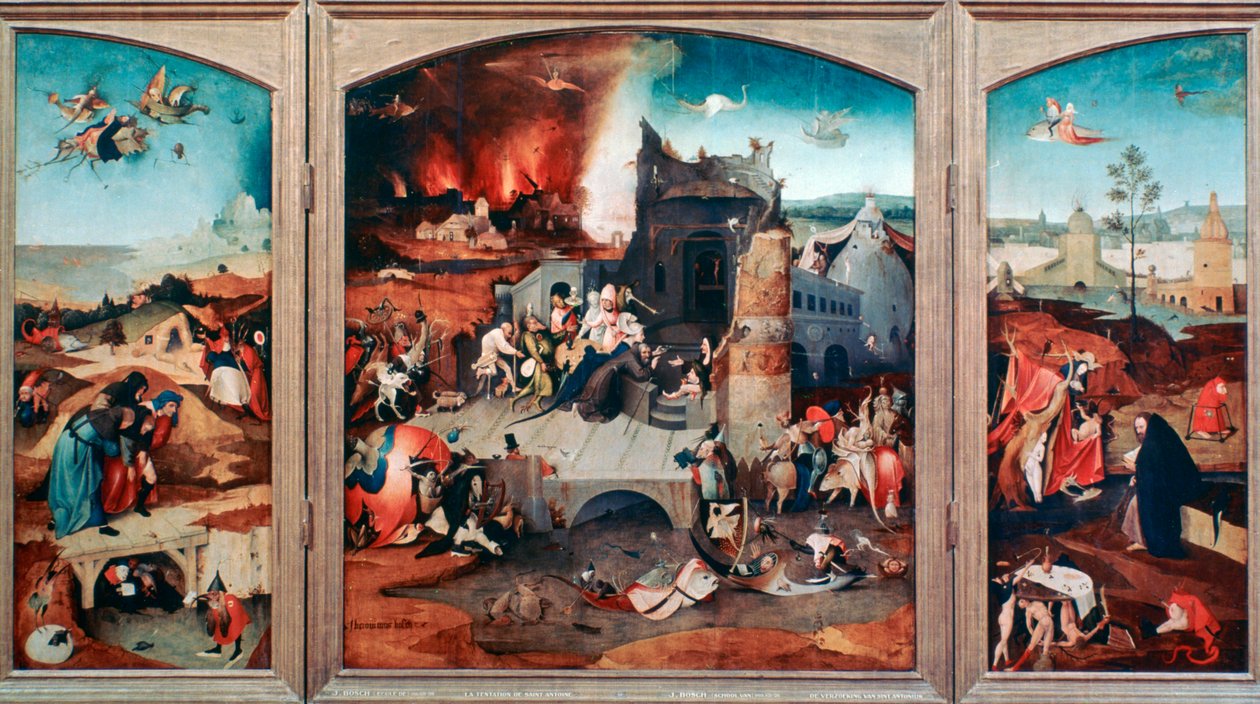 Triptych Pokušení svatého Antonína, c1480-1516 od Hieronymus Bosch