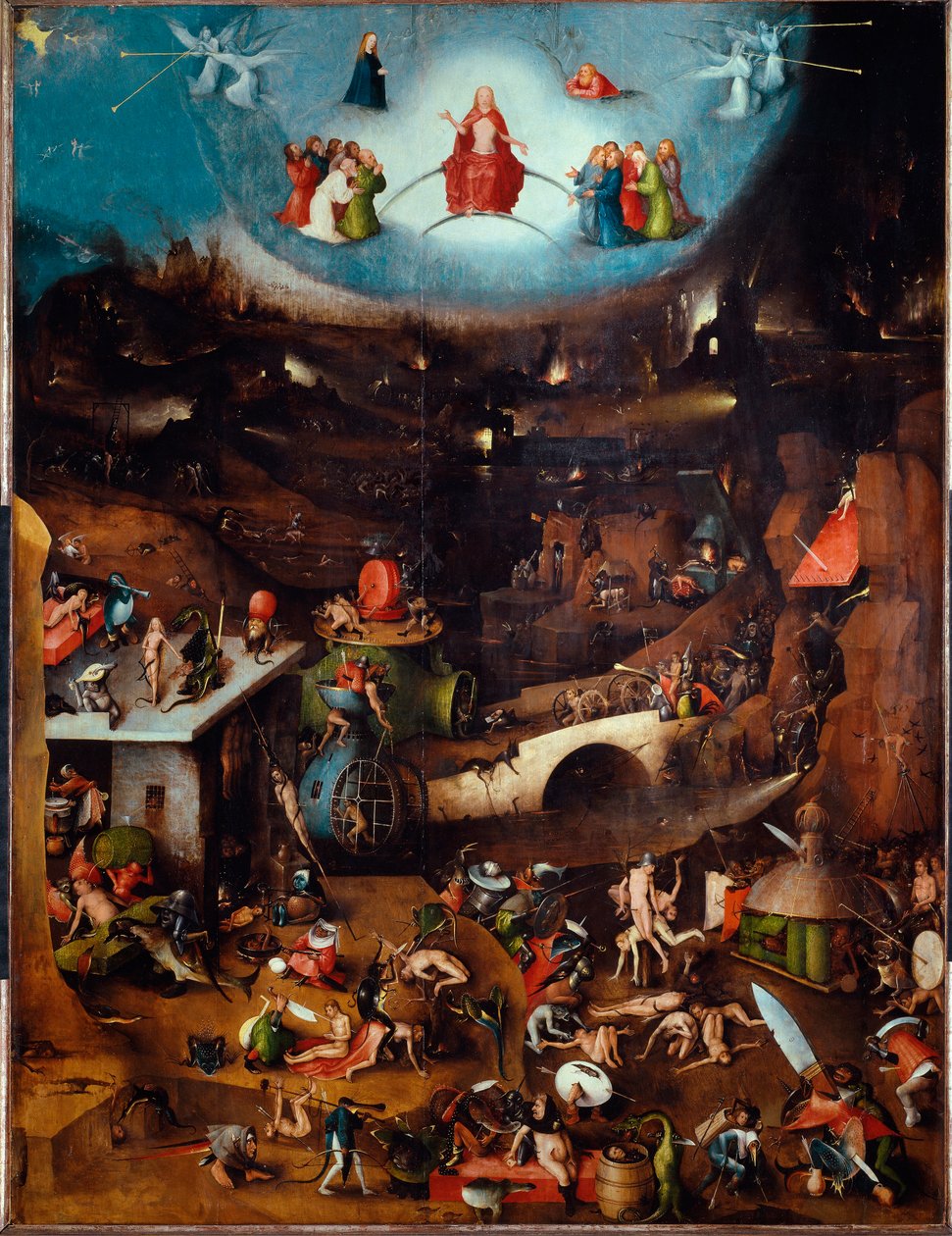 Tryptic of the Last Judgement, centrální panel, c.1504 (malba na dřevě) od Hieronymus Bosch