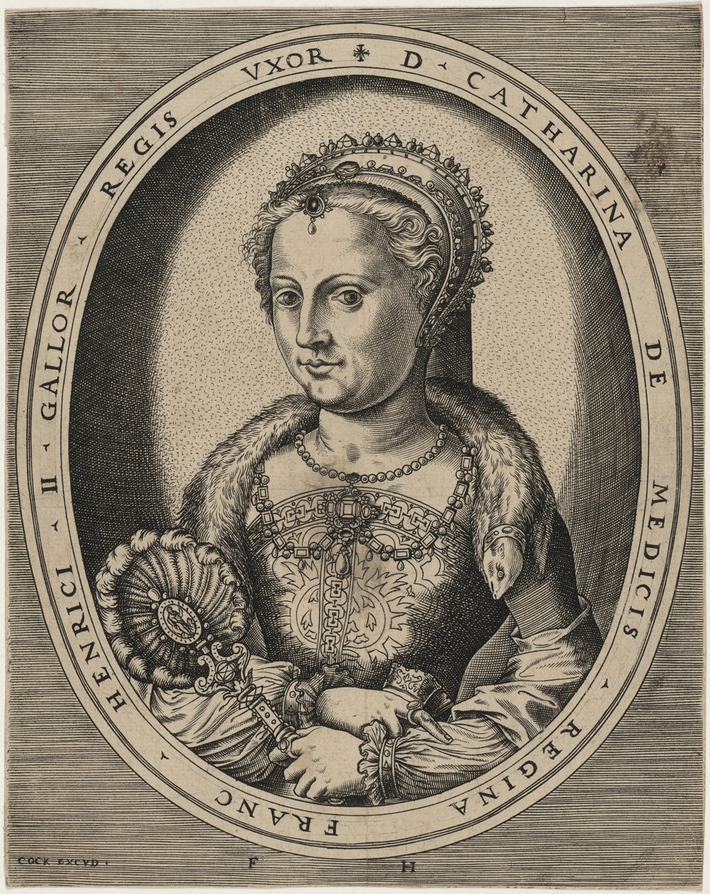 Kateřina Medicejská, manželka Jindřicha II. Francouzského od Hieronymus Cock