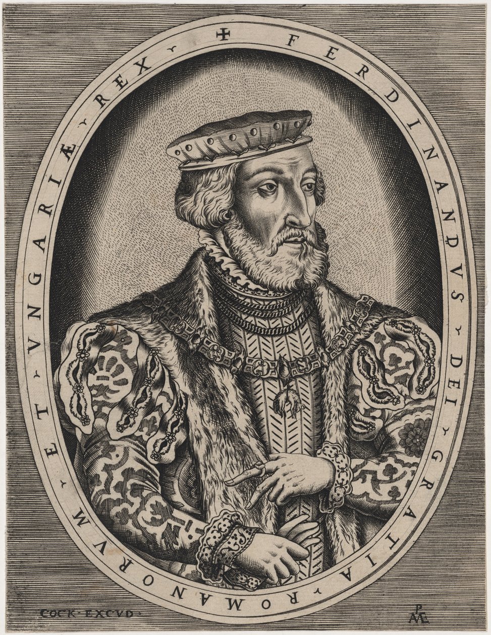 Ferdinand I., římský císař od Hieronymus Cock