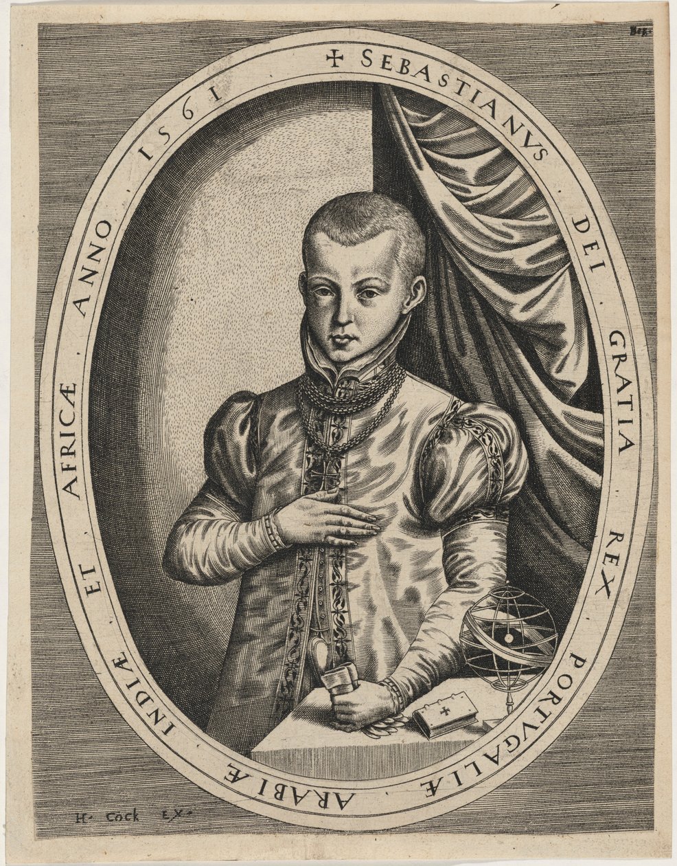 Sebastian, král Portugalska od Hieronymus Cock