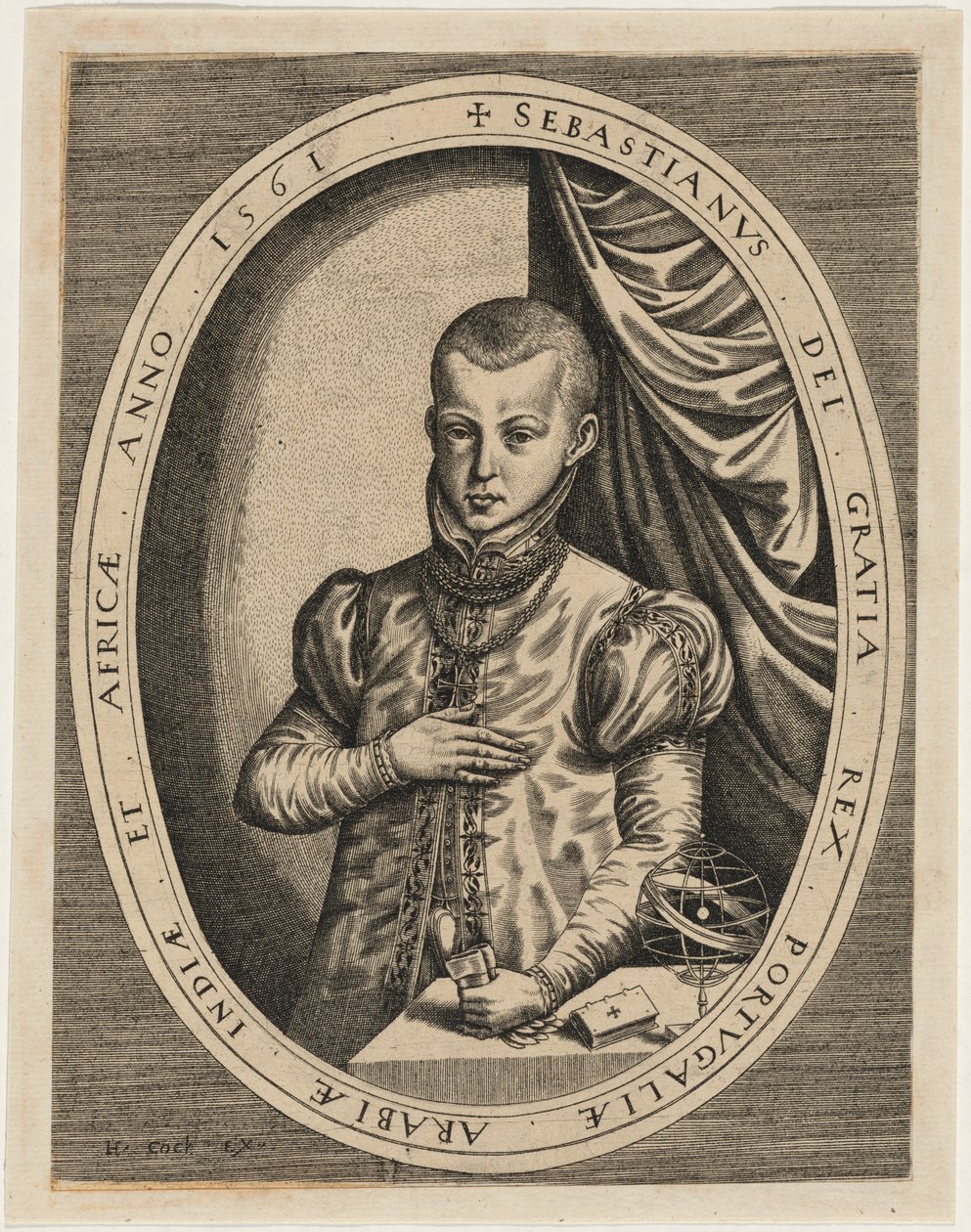 Sebastian, král Portugalska od Hieronymus Cock