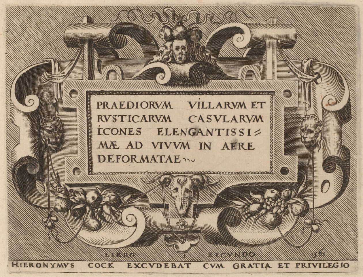 Titulní stránka pro "Villa Farms" od Hieronymus Cock