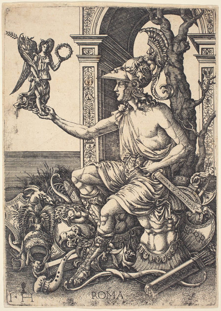Personifikace Říma od Hieronymus Hopfer after Giovanni Battista Palumba