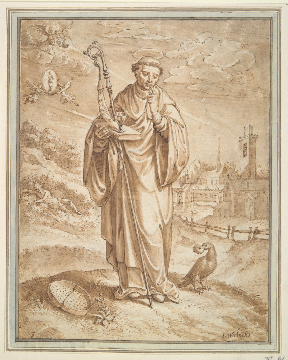 Svatý Benedikt od Hieronymus Wierix