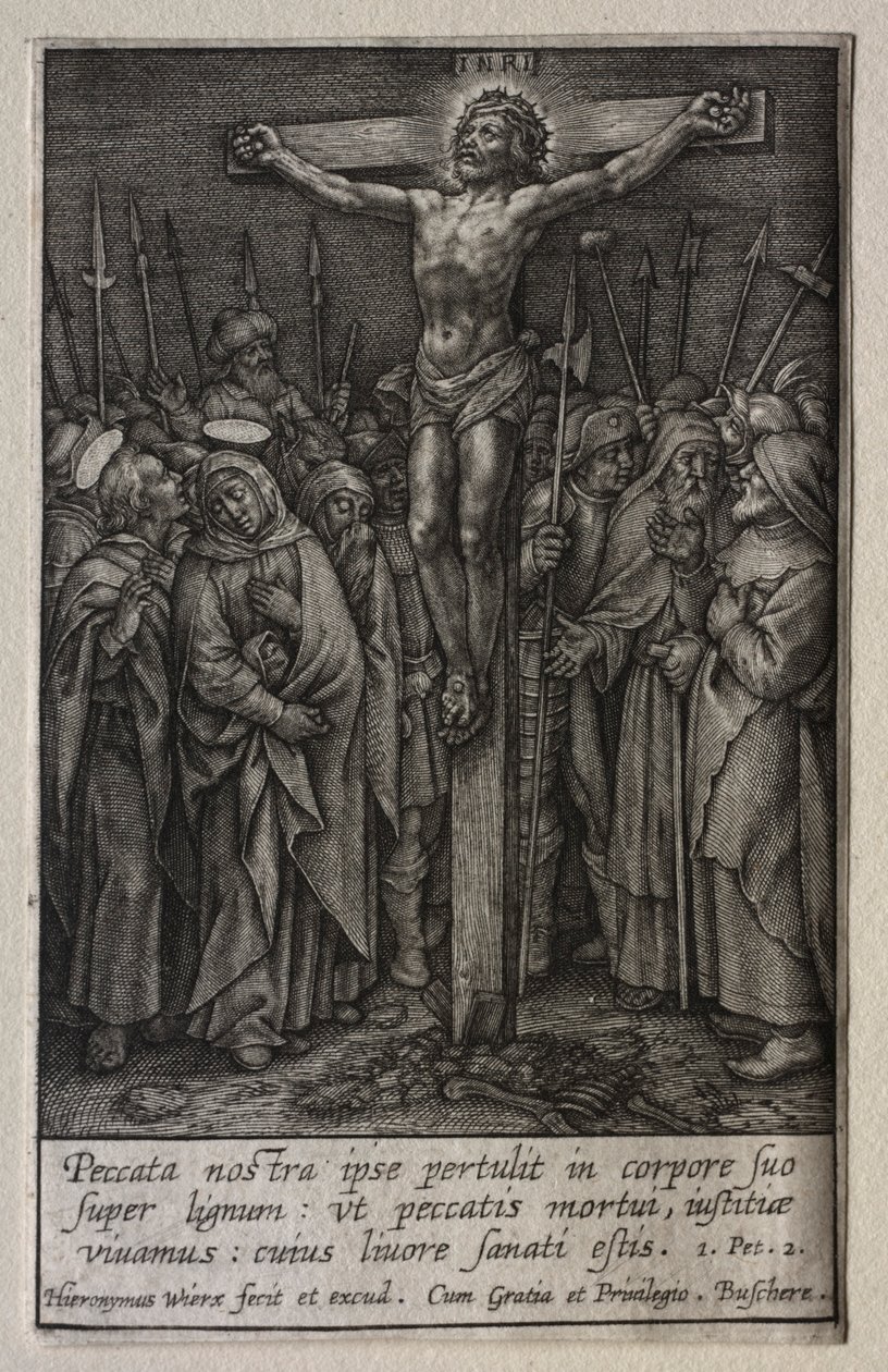 Umučení: Ukřižování. od Hieronymus or Jerome Wierix