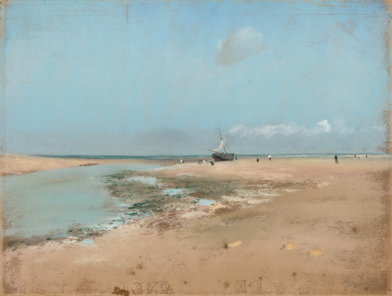 Pláž při odlivu (ústí řeky) od Hilaire Germain Edgar Degas