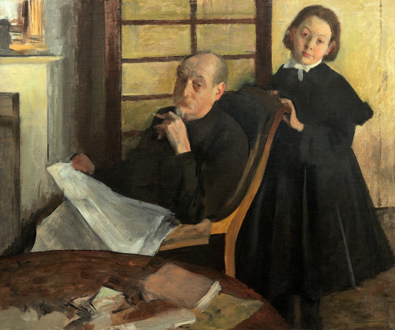 Henri Degas a jeho neteř Lucie Degasová (Umělcův strýc a sestřenice) od Hilaire Germain Edgar Degas