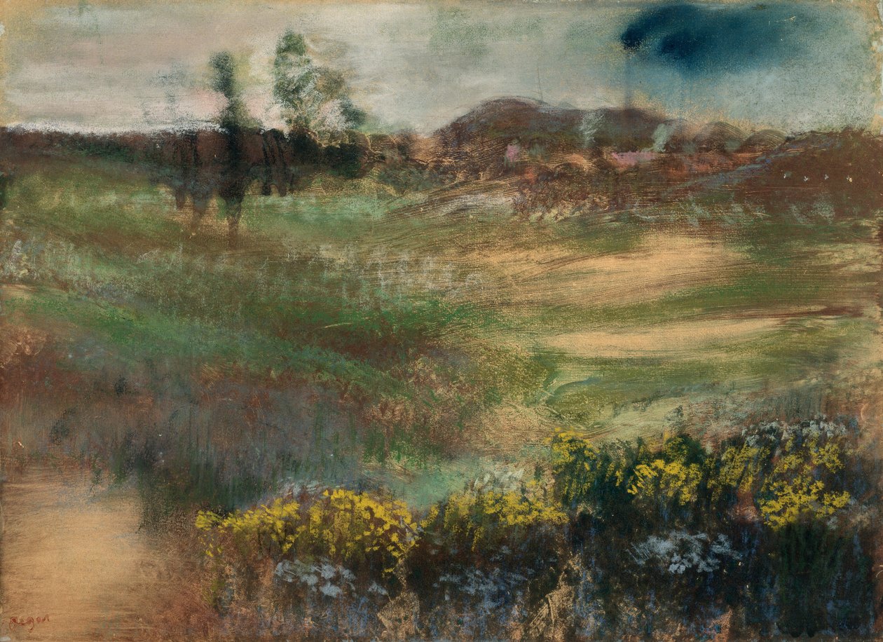 Krajina s komíny od Hilaire Germain Edgar Degas