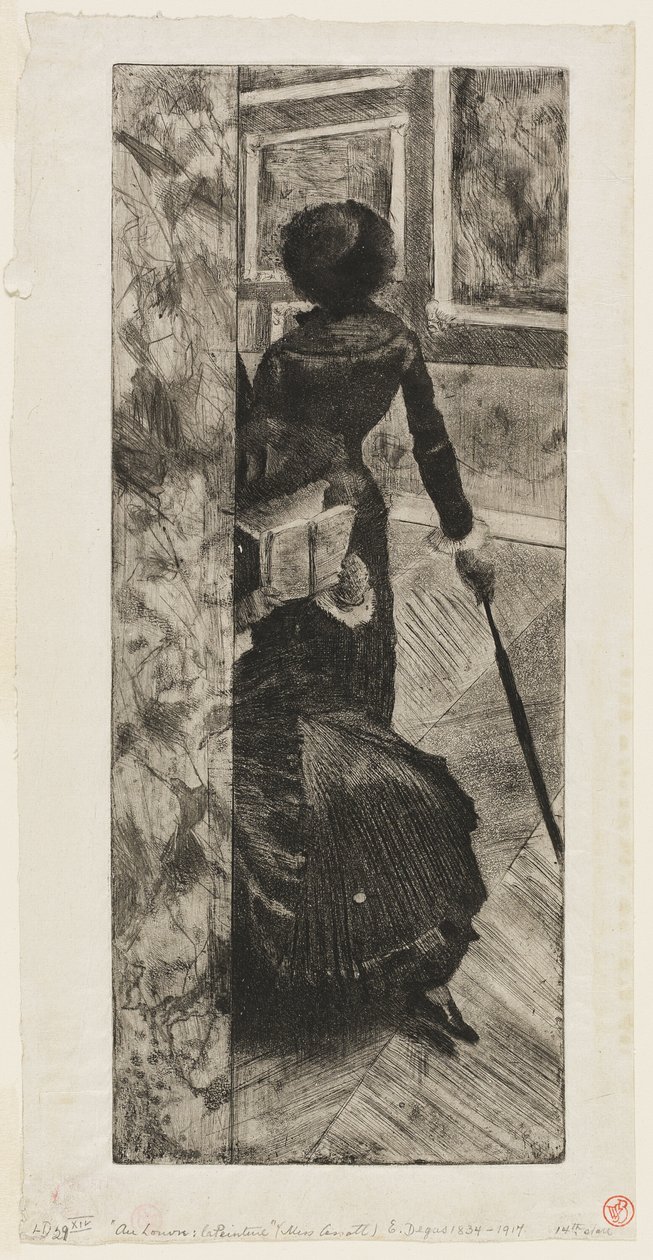 Mary Cassatt v galerii obrazů v Louvru od Hilaire Germain Edgar Degas