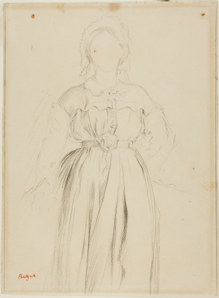 Studie k portrétu Marguérite de Gas od Hilaire Germain Edgar Degas