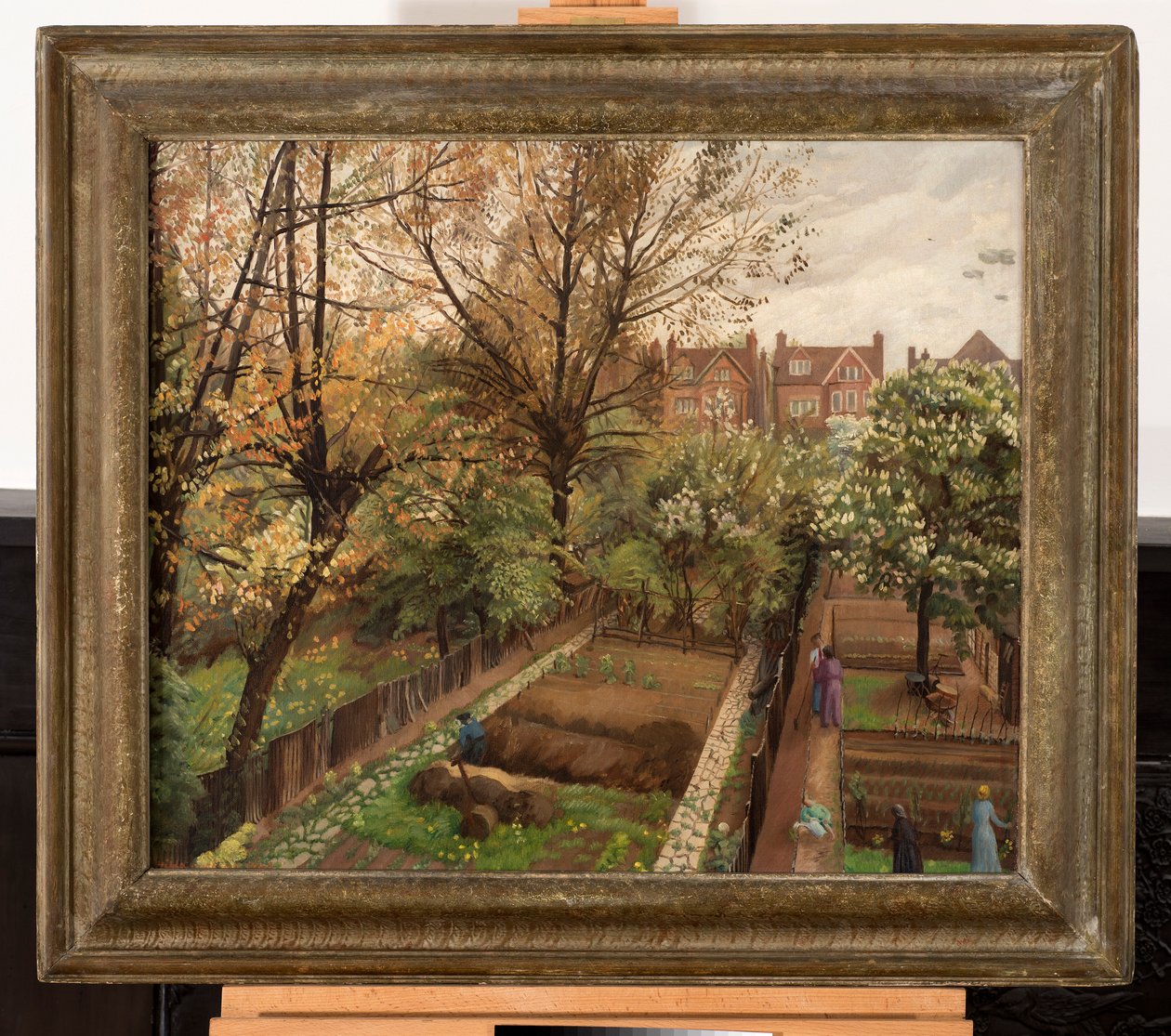Wartime Garden, Finchley Road, Hampstead (olej na plátně) od Hilda Carline