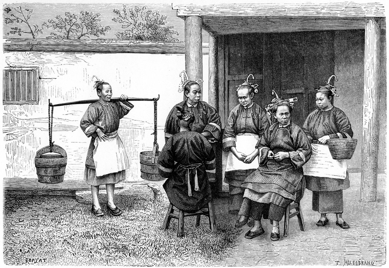 Lidé z provincie Fokien, Čína, 1895. od Hildibrand