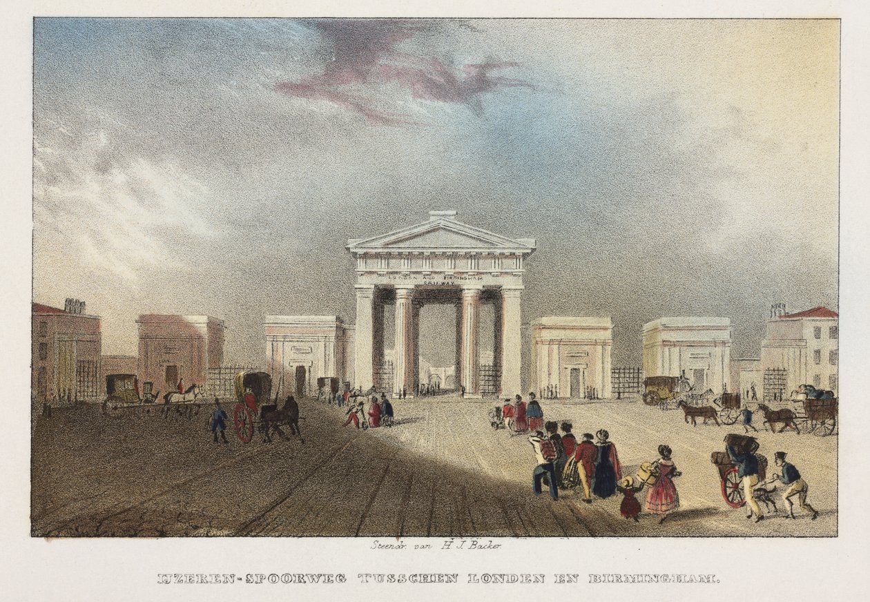 Nádraží Euston, Londýn od Hilmar Johannes after Backer