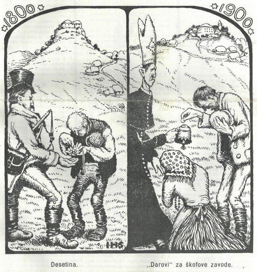 Desátek 1800 a dárky pro biskupské instituce 1900n od Hinko Smrekar