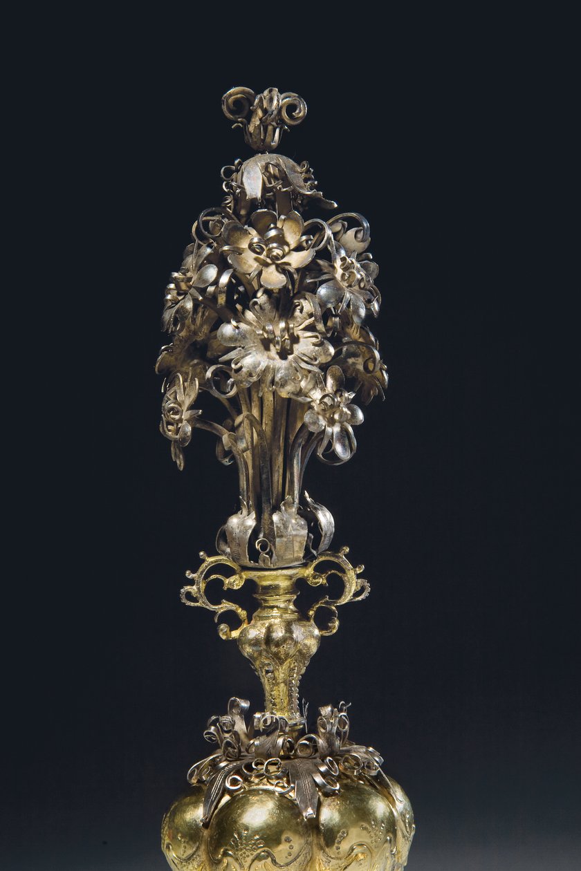 Medingen Minerva Cup, cca 1650 (stříbro a ruměnec) od Hinrich Ohmssen