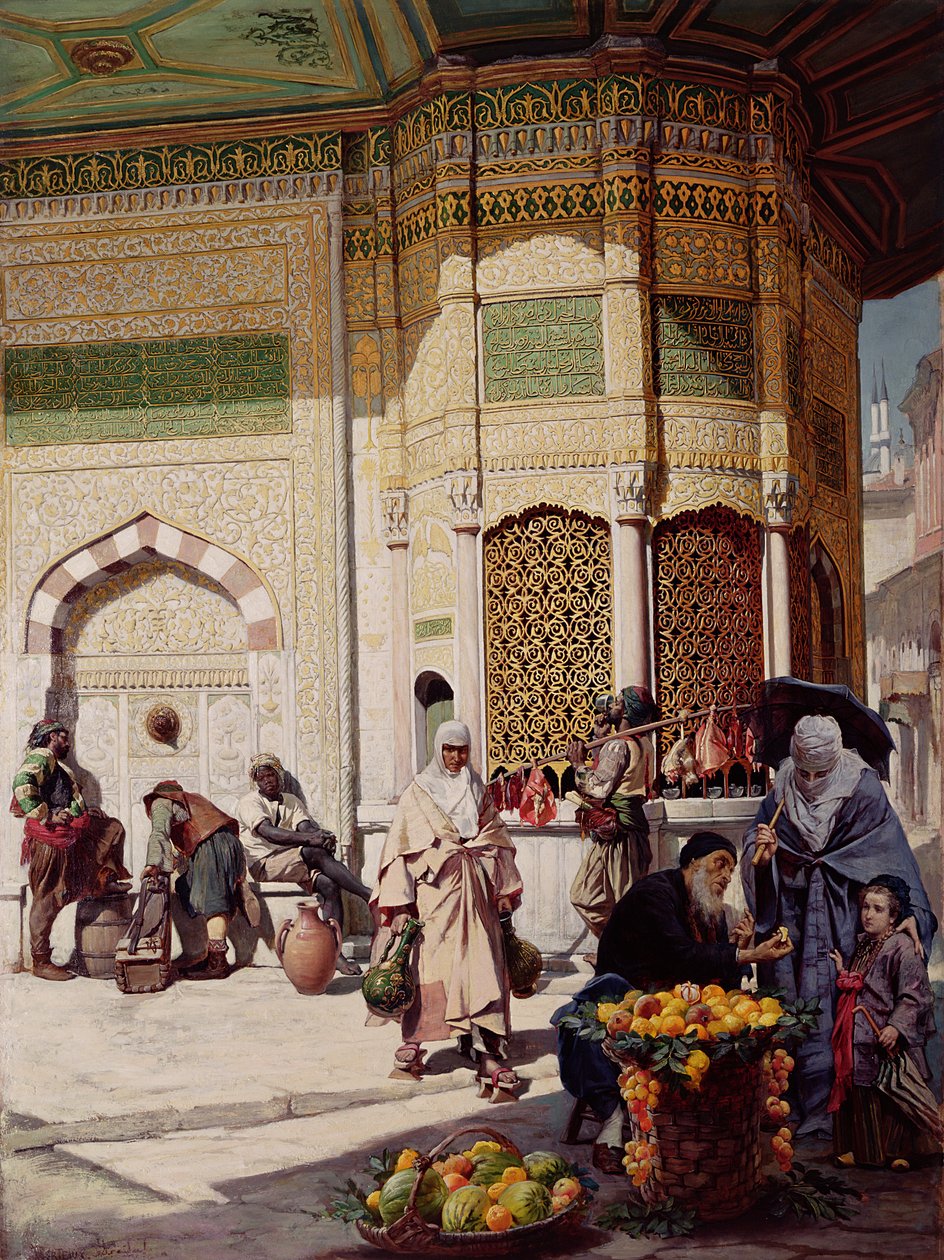 Pouliční obchodník v Istanbulu, 1883 od Hippolyte Berteaux