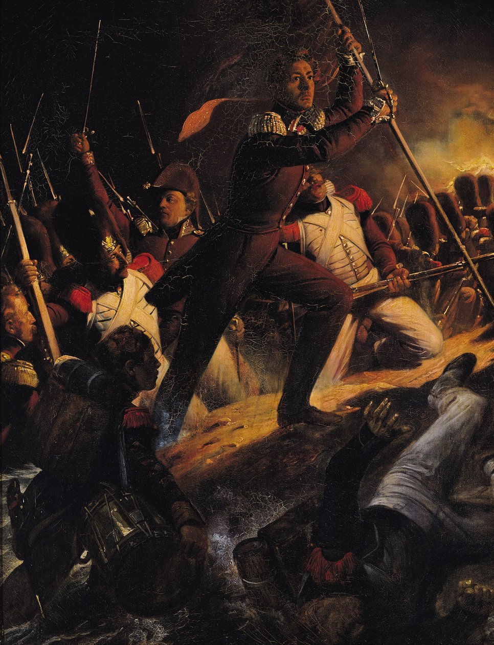 Charles-Amedee-Albert de Savoie, princ de Carignan (1798-1849) v čele útoku při obléhání Trocadera, 31. srpna 1823, 1828 od Hippolyte Delaroche