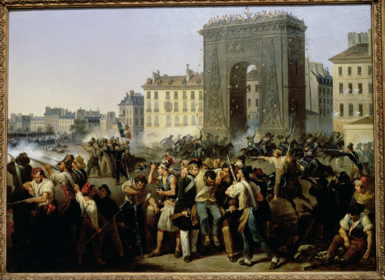 Bitva u Porte Saint-Denis, 28. července 1830 od Hippolyte Lecomte