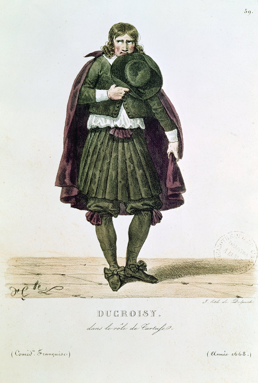 Ducroisy v titulní roli Tartuffa v roce 1668 z 
