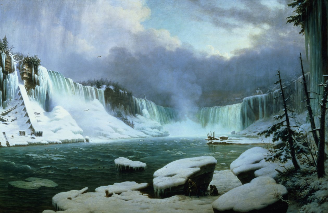 Niagarské vodopády od Hippolyte Victor Valentin Sebron
