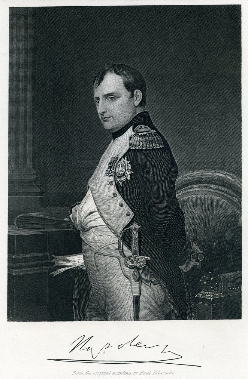 Napoleon I. (1769-1821) (rytina) od Hippolyte (1797 1856) (after) Delaroche