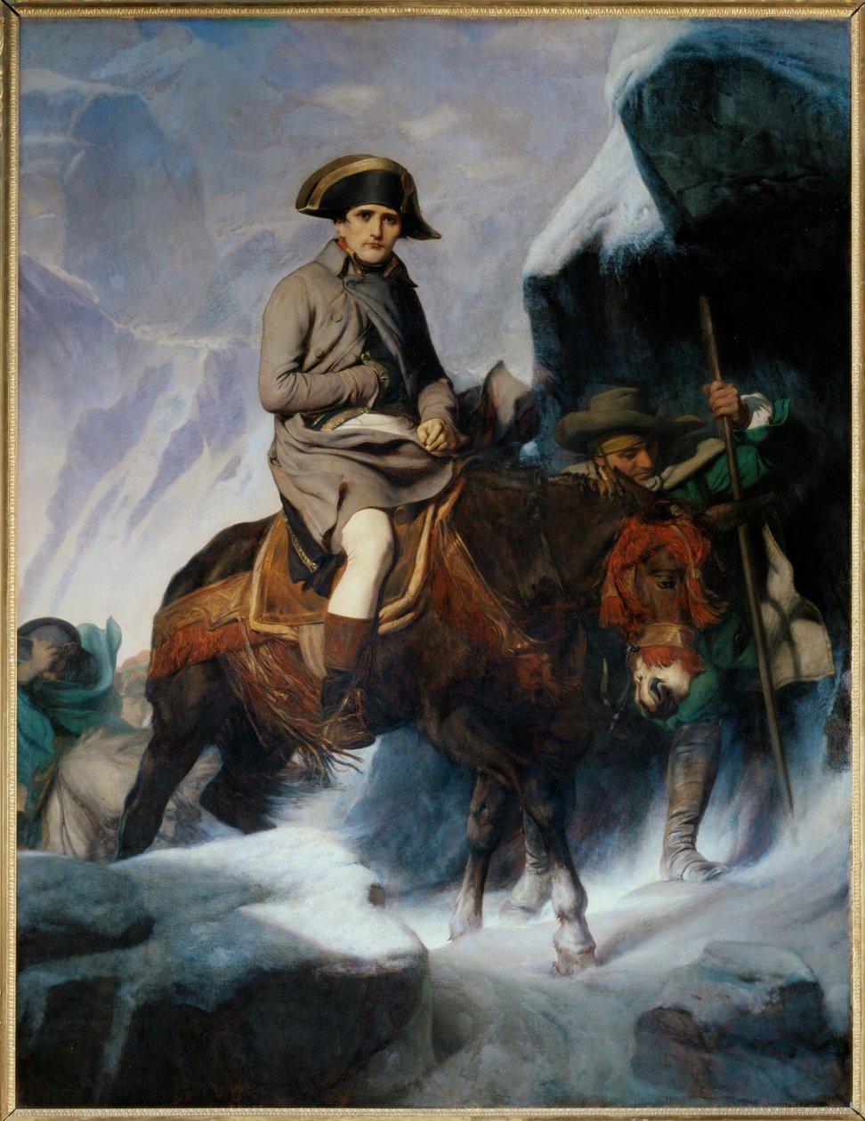 Bonaparte překračuje Alpy - Bonaparte franchissant les Alpes ... od Hippolyte (1797 1856) Delaroche