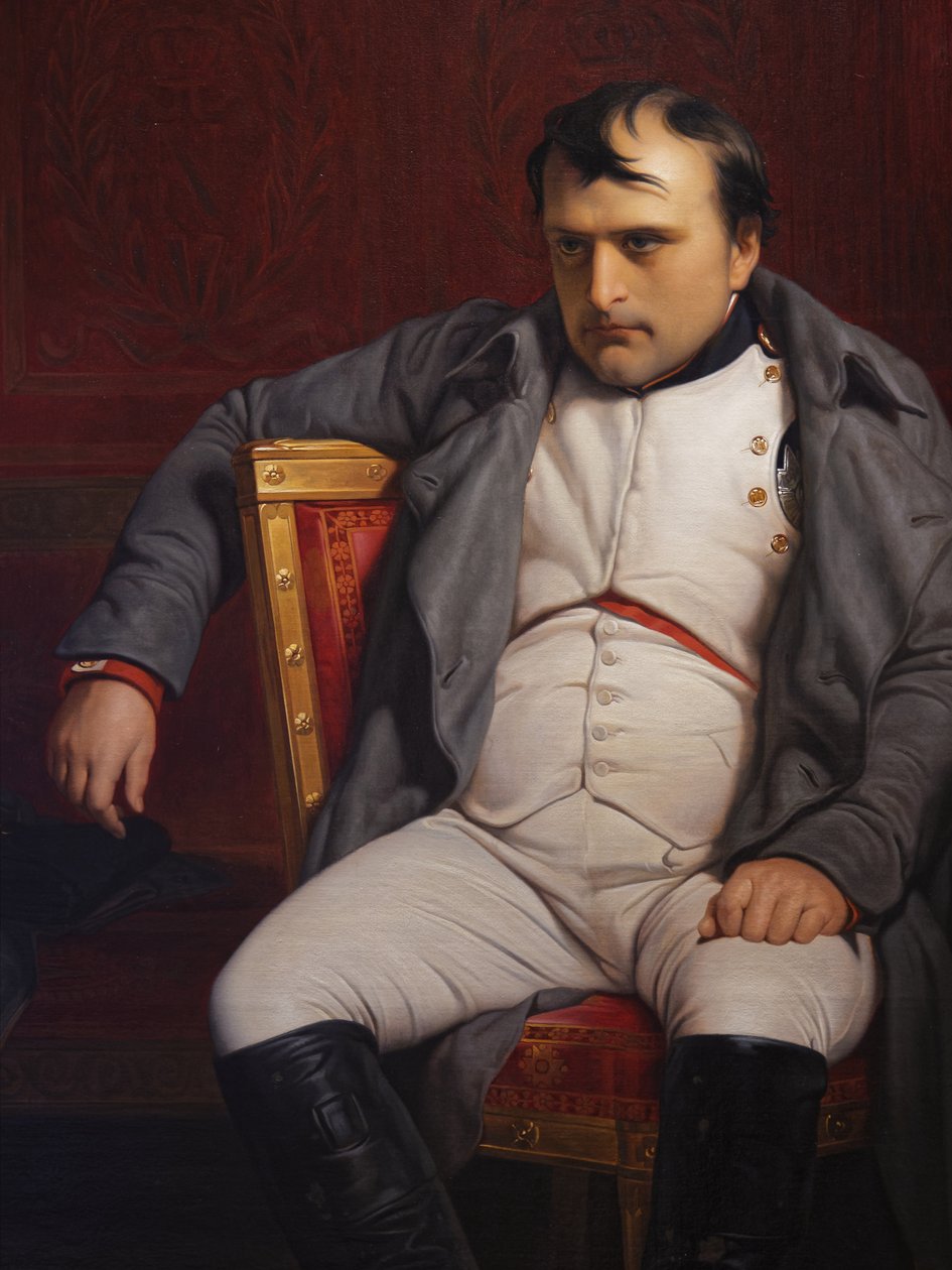Napoleon I. ve Fontainebleau, 31. března 1814, detail od Paul Delaroche