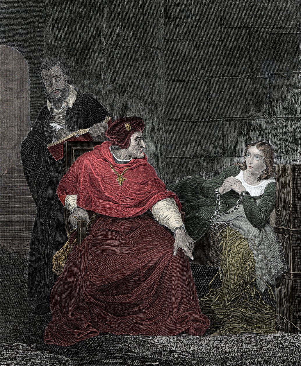 Johanka z Arku (1412-31) a kardinál z Winchesteru v roce 1431 od Hippolyte Delaroche