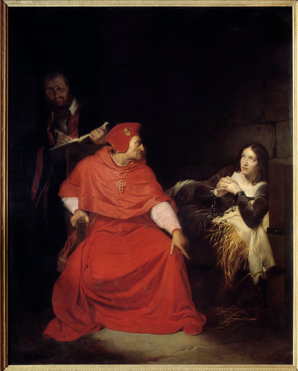Johanka z Arku (1412-31) a kardinál z Winchesteru v roce 1431 od Paul Delaroche