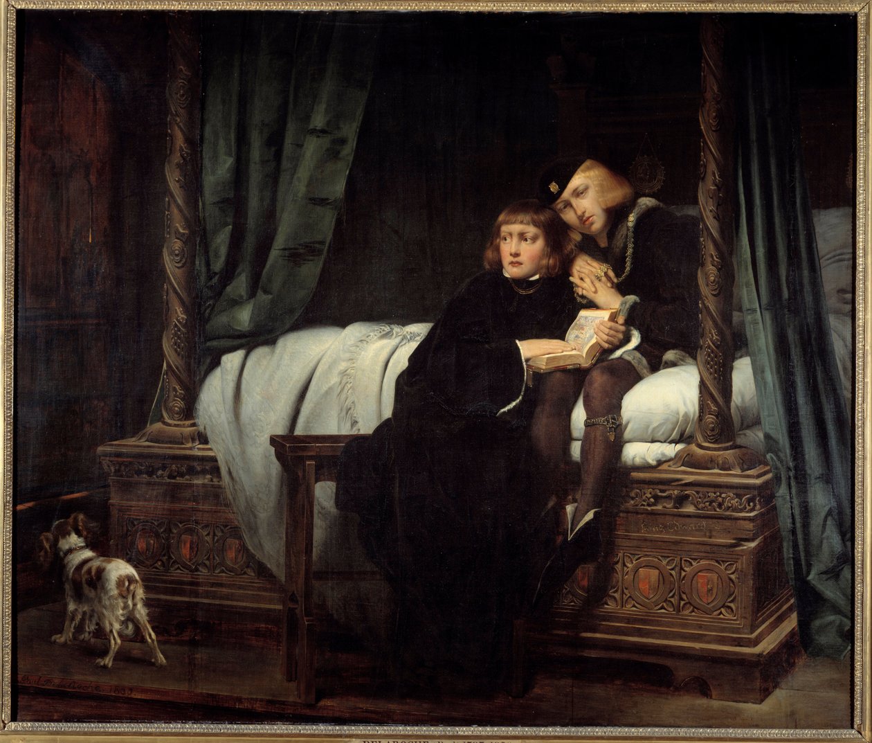 Edwardovy děti (1483). Portrét dětí Edwarda IV. Anglie (1442-1483): Edward V (1470-1483), menší anglický král a Richard vévoda z Yorku (nebo Richard ze Shrewsbury od Paul Delaroche