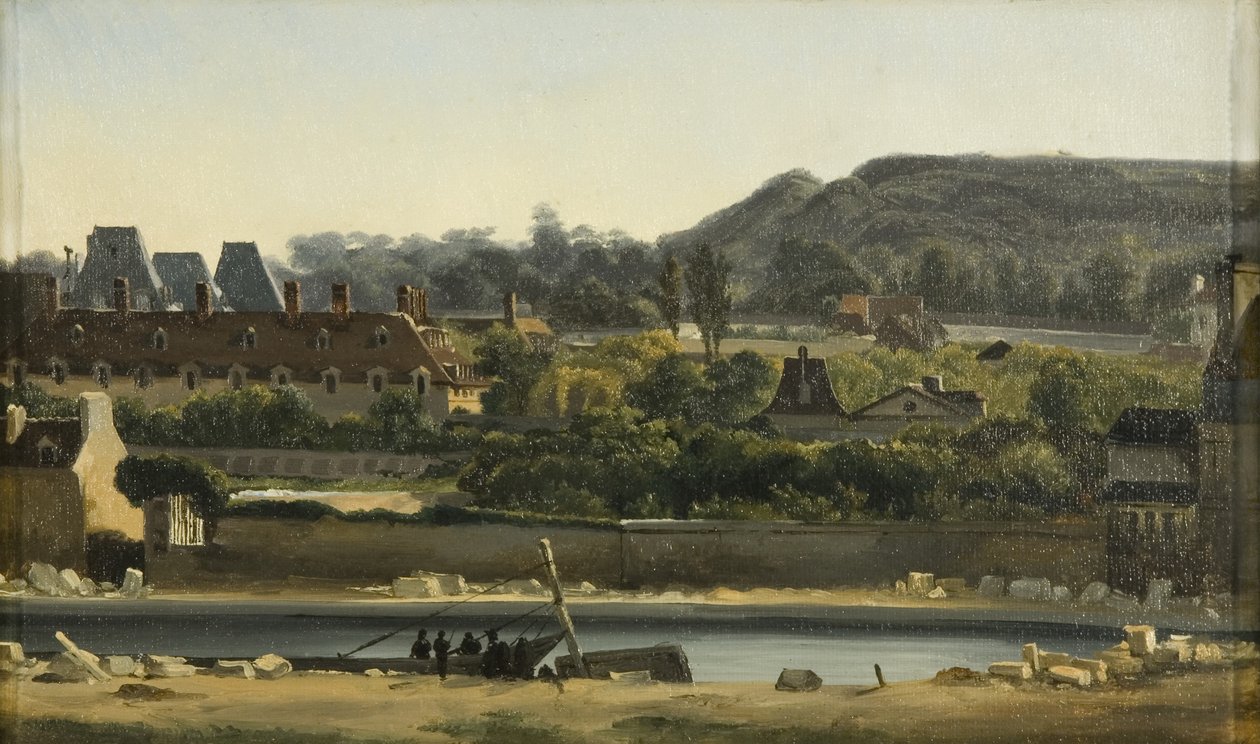 Nemocnice Saint Louis a Buttes-Chaumont, Paříž, kolem roku 1830 (olej na plátně) od Hippolyte Adam