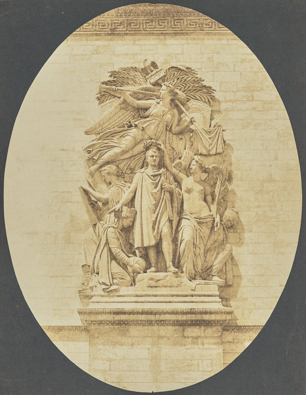 [Detail obrazu "Le Triomphe de 1810", Jean-Pierre Cortot, Vítězný oblouk] od Hippolyte Bayard
