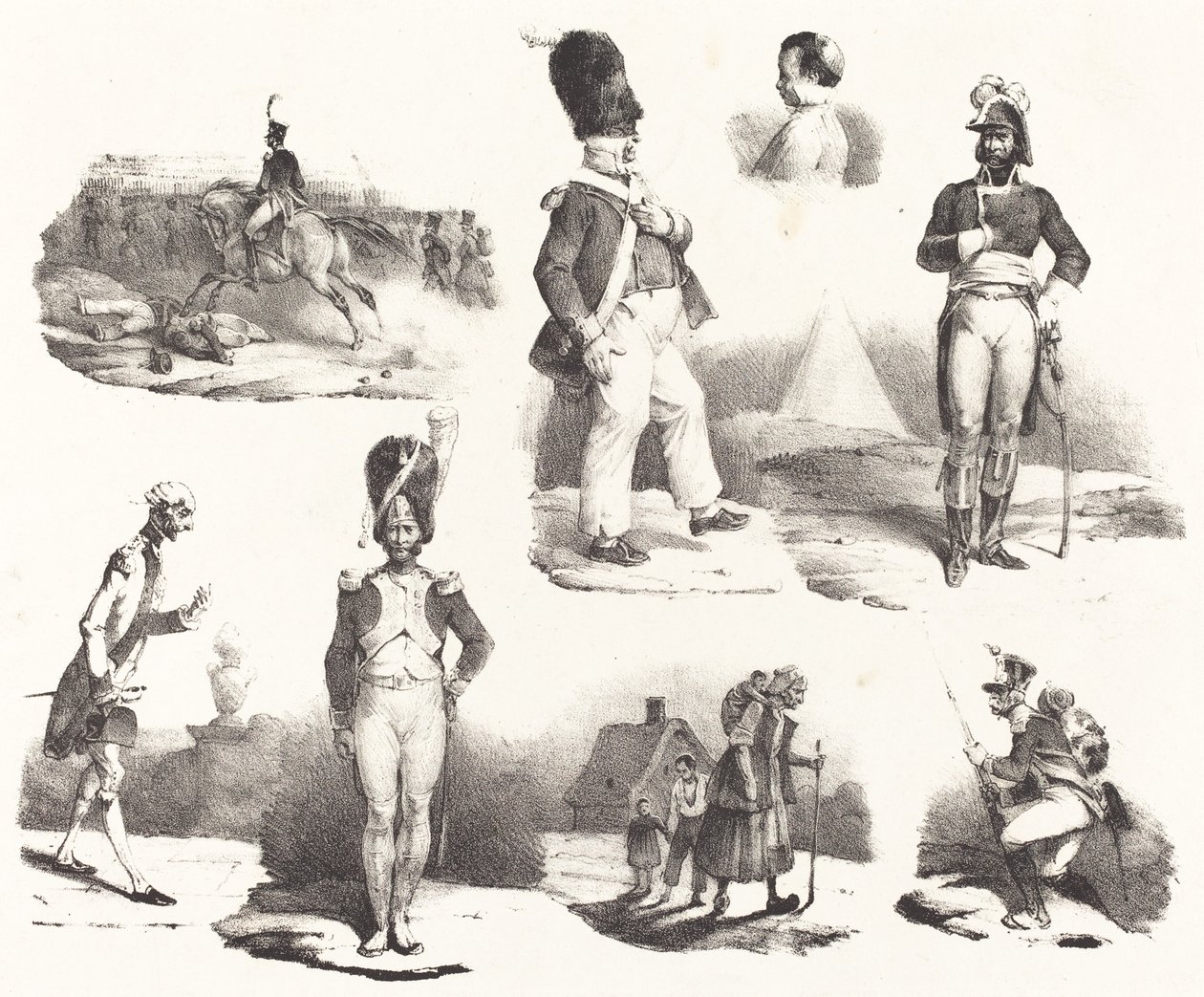 Osm vinět od Hippolyte Bellange