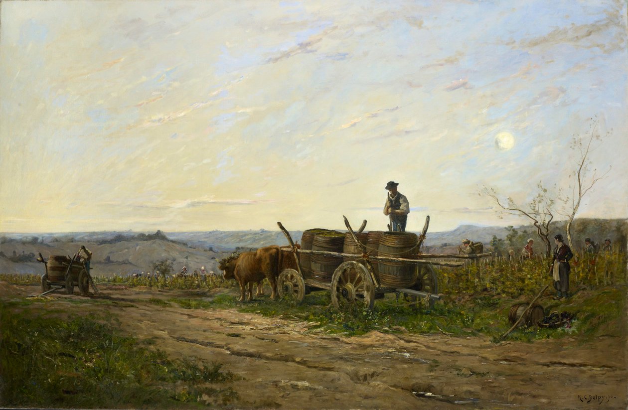 Sklizeň ráno, 1876 od Hippolyte Camille Delpy