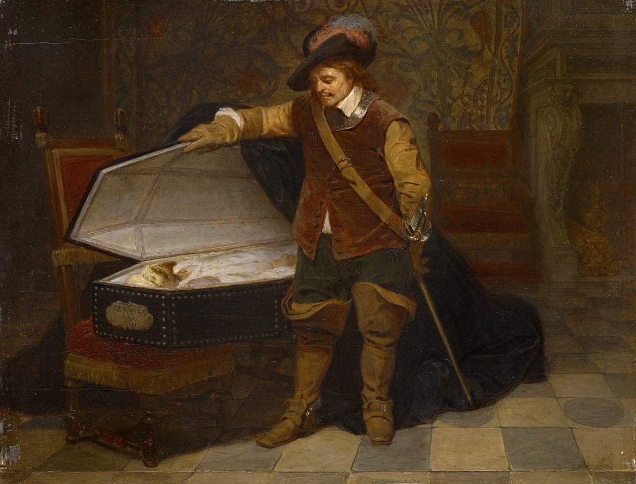 Cromwell a Karel I., po roce 1831 od Hippolyte Delaroche