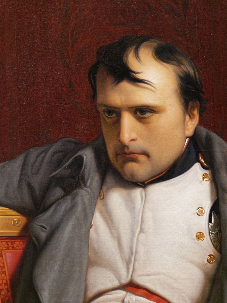 Napoleon I. ve Fontainebleau, 31. března 1814, detail obličeje, 1840 od Hippolyte Delaroche